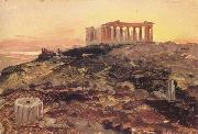 Frederic E.Church The Parthenon from the Southeast oil painting on canvas